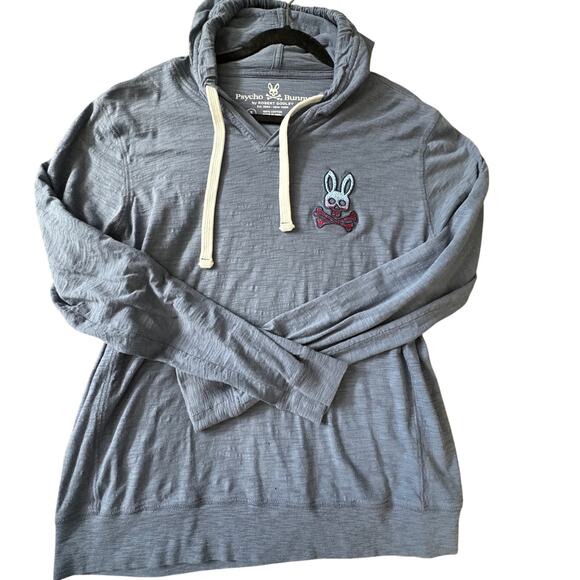 Psycho Bunny Blue Lightweight Hoodie Size 5 | 
Coastal Streetwear Normcore FLAW - Picture 1 of 10